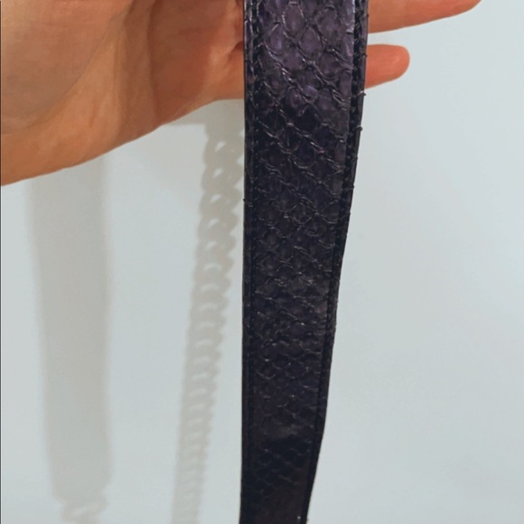 CHANEL - Box Frame Deep Purple Python Skin Leather bag - Picture 7 of 7